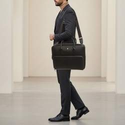 Pre Owned Montblanc Sartorial Medium Black Leather Document Case