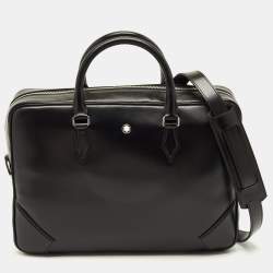 مملوكة مسبقًا حقيبة مستندات مون بلان ميسترستك جلد أسود