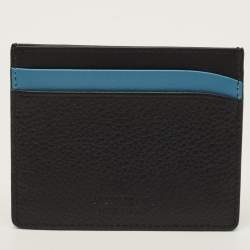Pre Owned Montblanc Meisterstuck Black/Blue Leather Card Holder