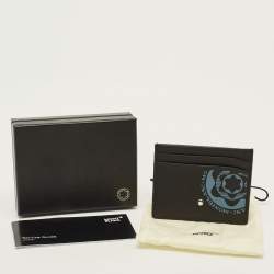 Pre Owned Montblanc Meisterstuck Black/Blue Leather Card Holder