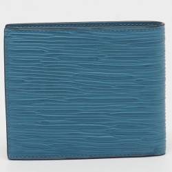 Pre Owned Montblanc Meisterstuck 4810 Blue Leather 8CC Bifold Wallet