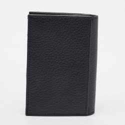 Pre Owned Montblanc Meisterstuck Black Leather Bifold Card Holder