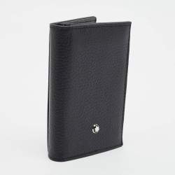 Pre Owned Montblanc Meisterstuck Black Leather Bifold Card Holder