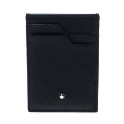 Montblanc Black Perforated Leather Meisterstuck Card Case