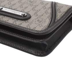 Montblanc Dark Brown/Beige Signature Coated Canvas Flap Card Holder