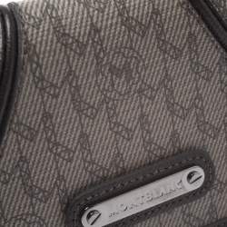 Montblanc Dark Brown/Beige Signature Coated Canvas Flap Card Holder