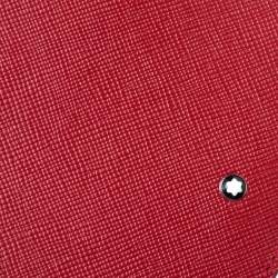 Pre Owned Montblanc Red Leather Sartorial Wallet 6CC