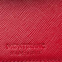 Pre Owned Montblanc Red Leather Sartorial Wallet 6CC