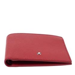Pre Owned Montblanc Red Leather Sartorial Wallet 6CC