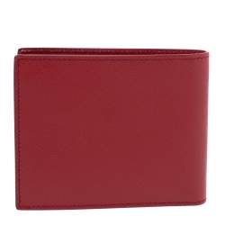 Pre Owned Montblanc Red Leather Sartorial Wallet 6CC