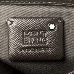 MontBlanc Brown Coated Canvas and Leather Flap Messenger Bag