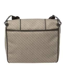 MontBlanc Brown Coated Canvas and Leather Flap Messenger Bag