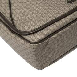 MontBlanc Brown Coated Canvas and Leather Flap Messenger Bag