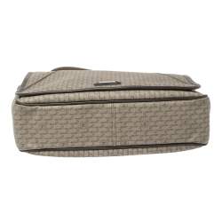 MontBlanc Brown Coated Canvas and Leather Flap Messenger Bag