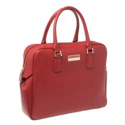 Pre Owned Montblanc Red Leather Sartorial Briefcase