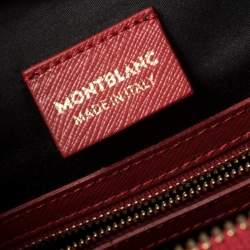 Pre Owned Montblanc Red Leather Sartorial Briefcase