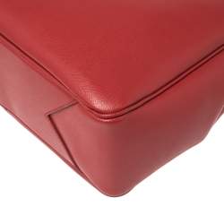 Pre Owned Montblanc Red Leather Sartorial Briefcase