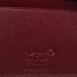 مملوكة مسبقًا محفظة مون بلان طية مزدوجة ميزترستوك جلد سوداء