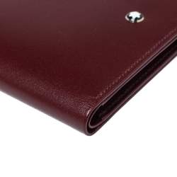 مملوكة مسبقًا محفظة مون بلان طية مزدوجة ميزترستوك جلد سوداء