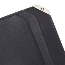 Pre Owned Montblanc Black Leather Urban Spirit 6cc Wallet 