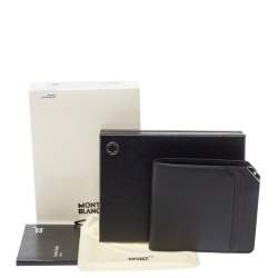 Pre Owned Montblanc Black Leather Urban Spirit 6cc Wallet 