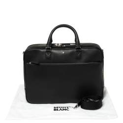 Pre Owned Montblanc Black Leather Large Sartorial Document Briefcase