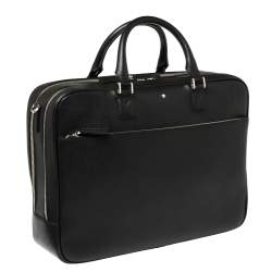 Pre Owned Montblanc Black Leather Large Sartorial Document Briefcase