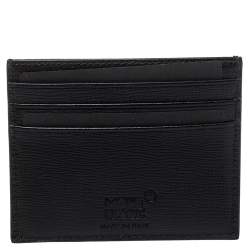 Pre Owned Montblanc Black Leather Meisterstuck Card Holder 6CC