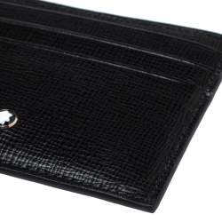 Pre Owned Montblanc Black Leather Meisterstuck Card Holder 6CC