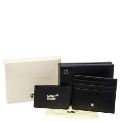 Pre Owned Montblanc Black Leather Meisterstuck Card Holder 6CC
