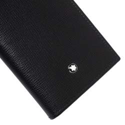 Pre Owned Montblanc Black Leather Meisterstuck Business Card Holder