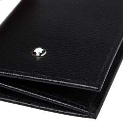 Pre Owned Montblanc Black Leather Meisterstuck Business Card Holder