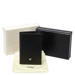 Pre Owned Montblanc Black Leather Meisterstuck Business Card Holder