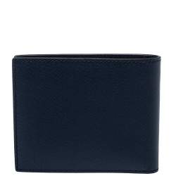 Pre Owned محفظة مون بلان سارتوريال جيت 6CC  جلد أسود وقماش