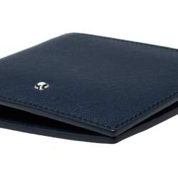 Pre Owned محفظة مون بلان سارتوريال جيت 6CC  جلد أسود وقماش