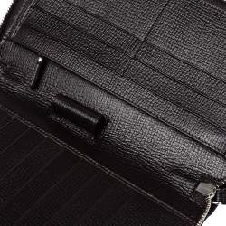 Pre Owned محفظة سفتر مون بلان مسترستك جلد محبب بنى داكن