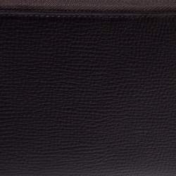 Pre Owned محفظة سفتر مون بلان مسترستك جلد محبب بنى داكن