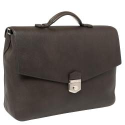 Pre Owned Montblanc Dark Brown Leather Meisterstuck Sfumato Briefcase