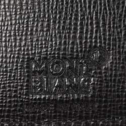Pre Owned حافظة بطاقات عمل مون بلان مسترستالك جلد سوداء 