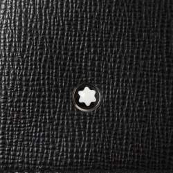 Pre Owned حافظة بطاقات عمل مون بلان مسترستالك جلد سوداء 