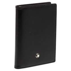 Montblanc Black Leather Meisterstuck Multi Credit Card Case 