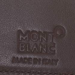 مملوكة مسبقًا محفظة مون بلان جلد نقشة التمساح بيج مايسترستاك بدبوس نقود