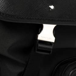 Montblanc Black Nylon and Leather Small Sartorial Jet Backpack