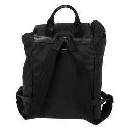 Montblanc Black Nylon and Leather Small Sartorial Jet Backpack