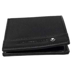 مملوكة مسبقًا Montblanc Black Nylon and Leather Nightflight Bifold Wallet 
