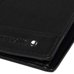 مملوكة مسب قًا Montblanc Black Nylon and Leather Nightflight Bifold Wallet 