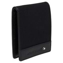 مملوكة مسبقًا Montblanc Black Nylon and Leather Nightflight Bifold Wallet 