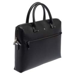 Pre Owned Montblanc Black Leather 4810 Westside Slim Document Case