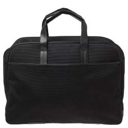 مملوكة مسبقًا Montblanc Black Nylon and Leather Nightflight Holdall Briefcase