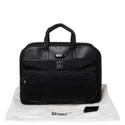 مملوكة مسبقًا Montblanc Black Nylon and Leather Nightflight Holdall Briefcase